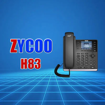 Zycoo H83 Four Lines Sip Desktop Phone With 4 SIP Accounts Support