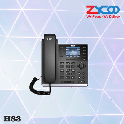320x240 Screen CooFone H83 VoIP Desk Phone Wall mount Poe VoIP Phone