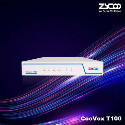 T100 IPPBX Phone System With Analog Interface 2 Port VoIP Enterprise Telephone Systems SUPPORT Unlimited SIP/IMS Trunks